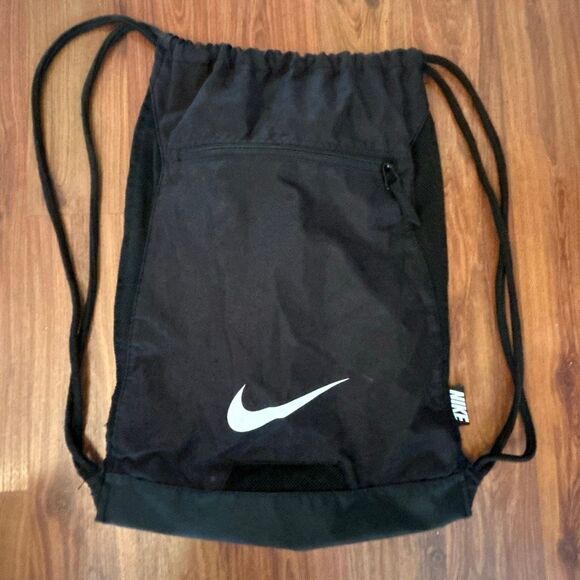 Adidas Black lightweight nylon knapsack backpack gym bag. - Picture 1 of 4